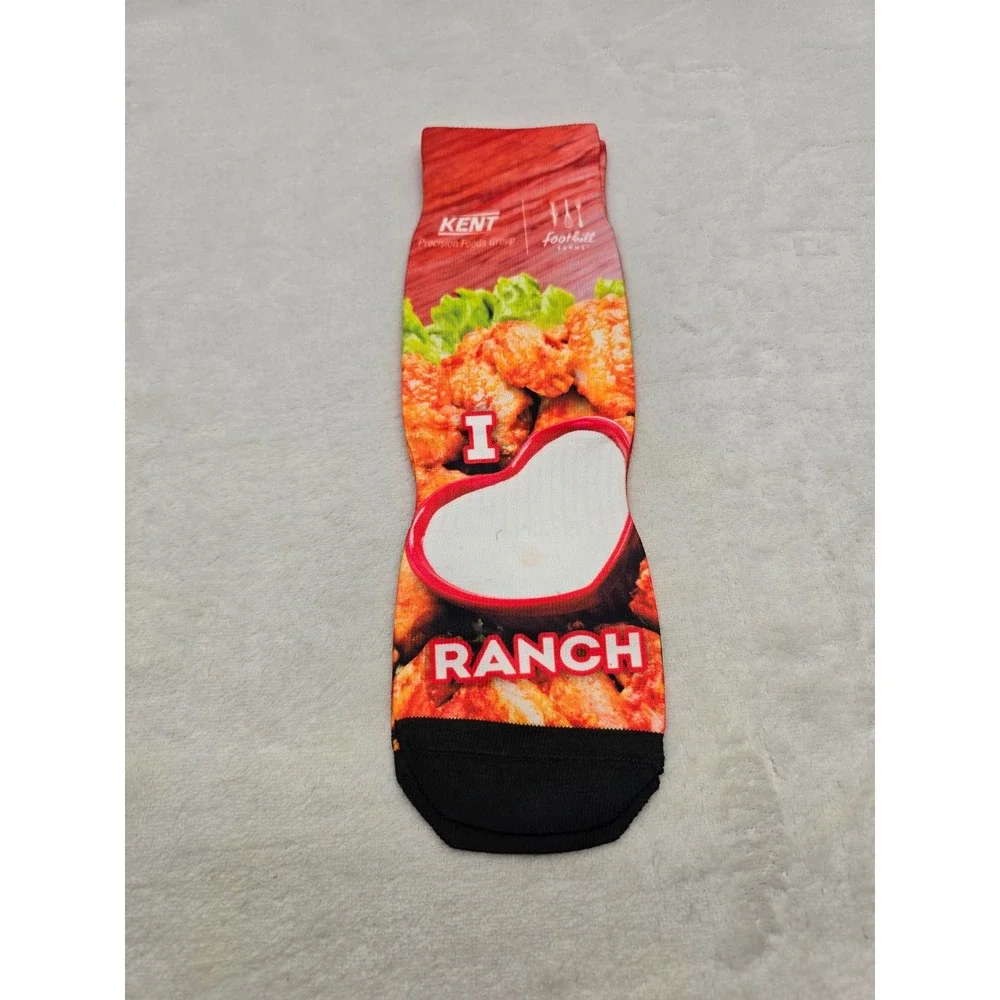 I Heart Ranch Chicken Wings Novelty Socks Red Womens OS